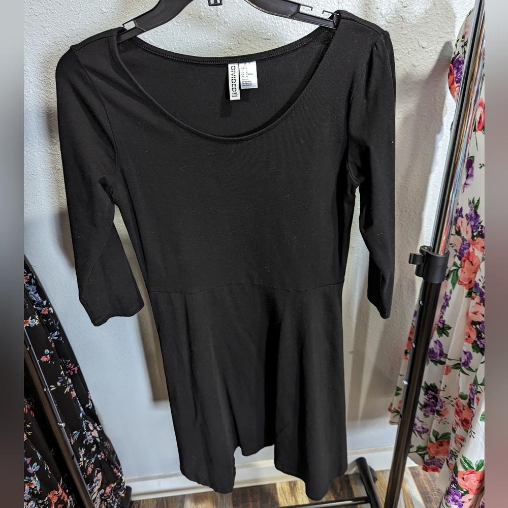 H&M Divided Black Mini Dress Size M